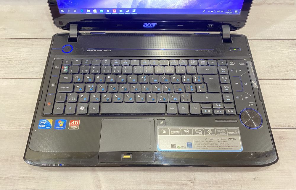 Ігровий ноутбук Acer Aspire 5940G 15.6’’ i7-Q720 8GB ОЗУ/ 1TB HDD