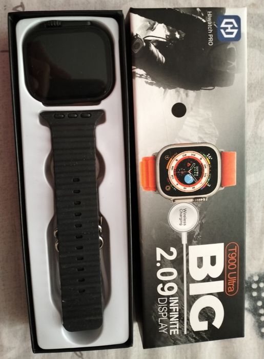 Смарт Годинник T900 ultra Smart Watch пульсометр, повідомлення