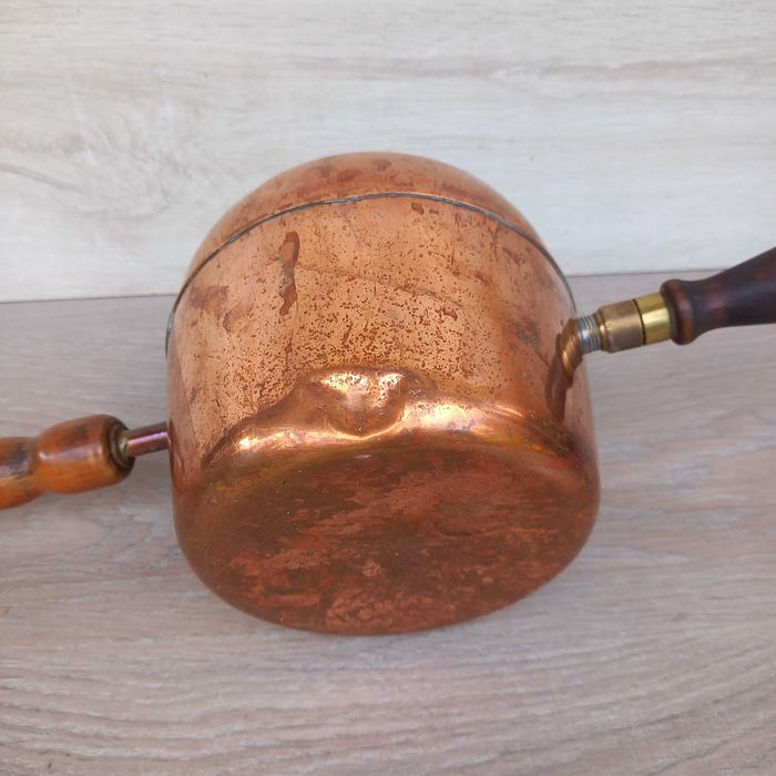 Stary francuski miedziany opryskiwacz hydronetka - sygnowany