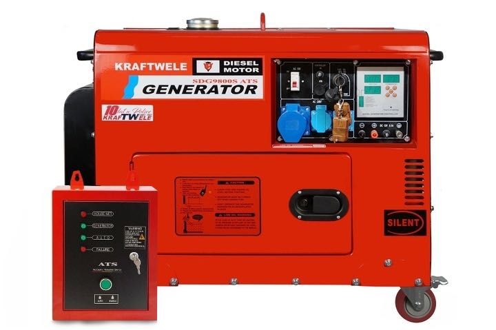 АКЦІА- Дизельний генератор 9.8кВт/ 1-фаз/ ATS-АВР/ SDG9800S KRAFTWELE