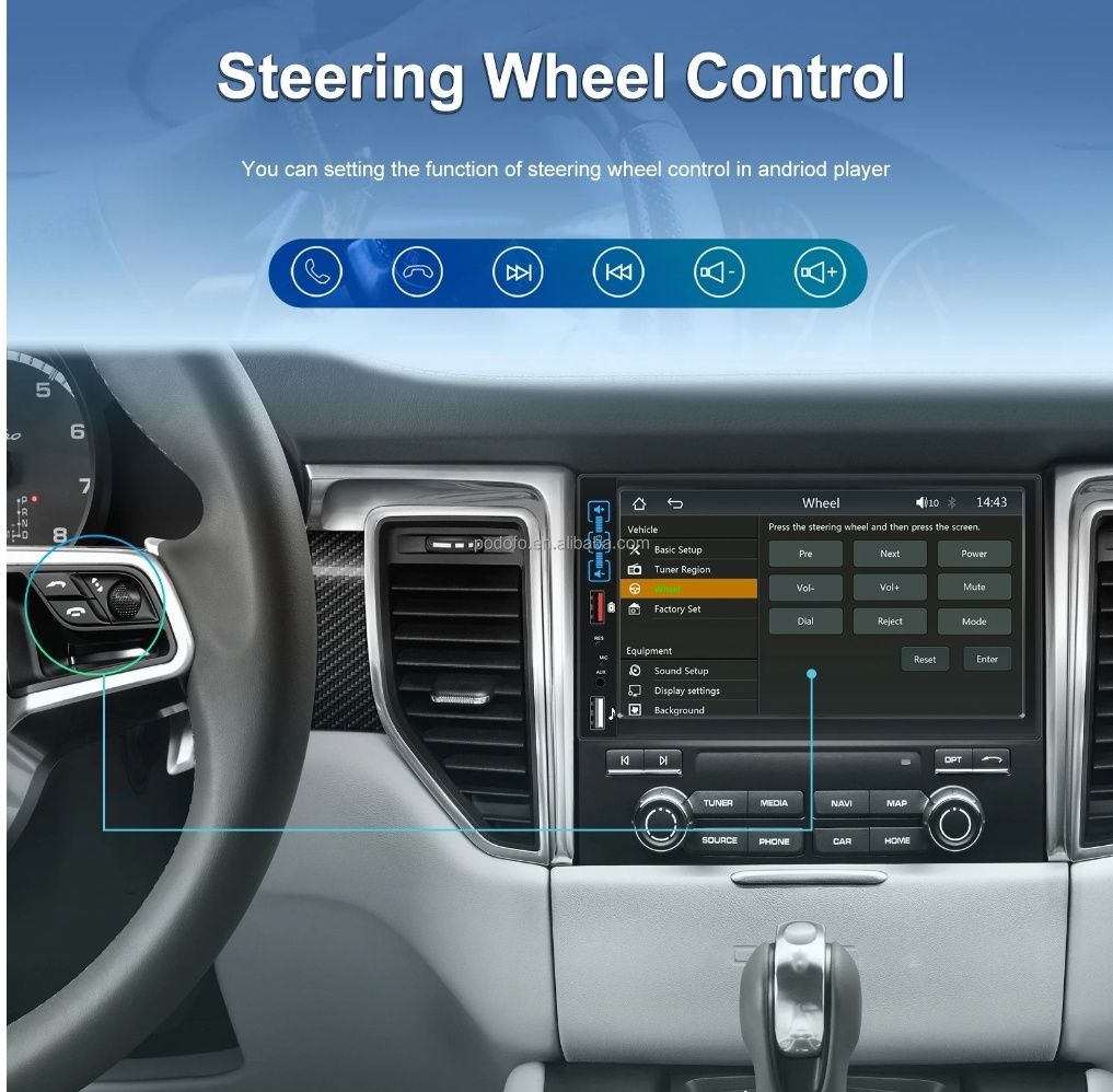 Rádio 1din 7 polegadas CARPLAY Bluetooth USB e Microfone NOVO