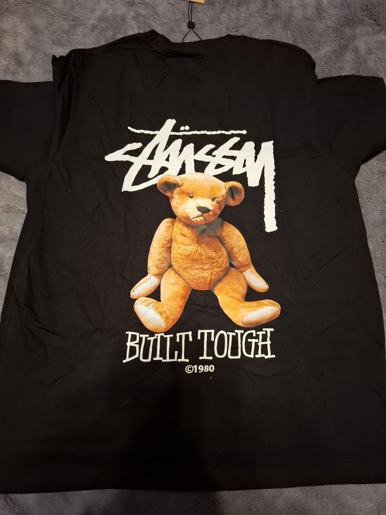 Koszulka XL czarna z misiem firmy Stussy