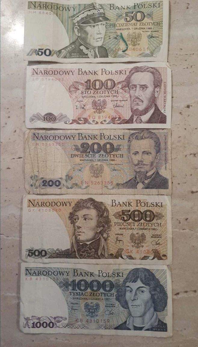Komplet banknotów PRL