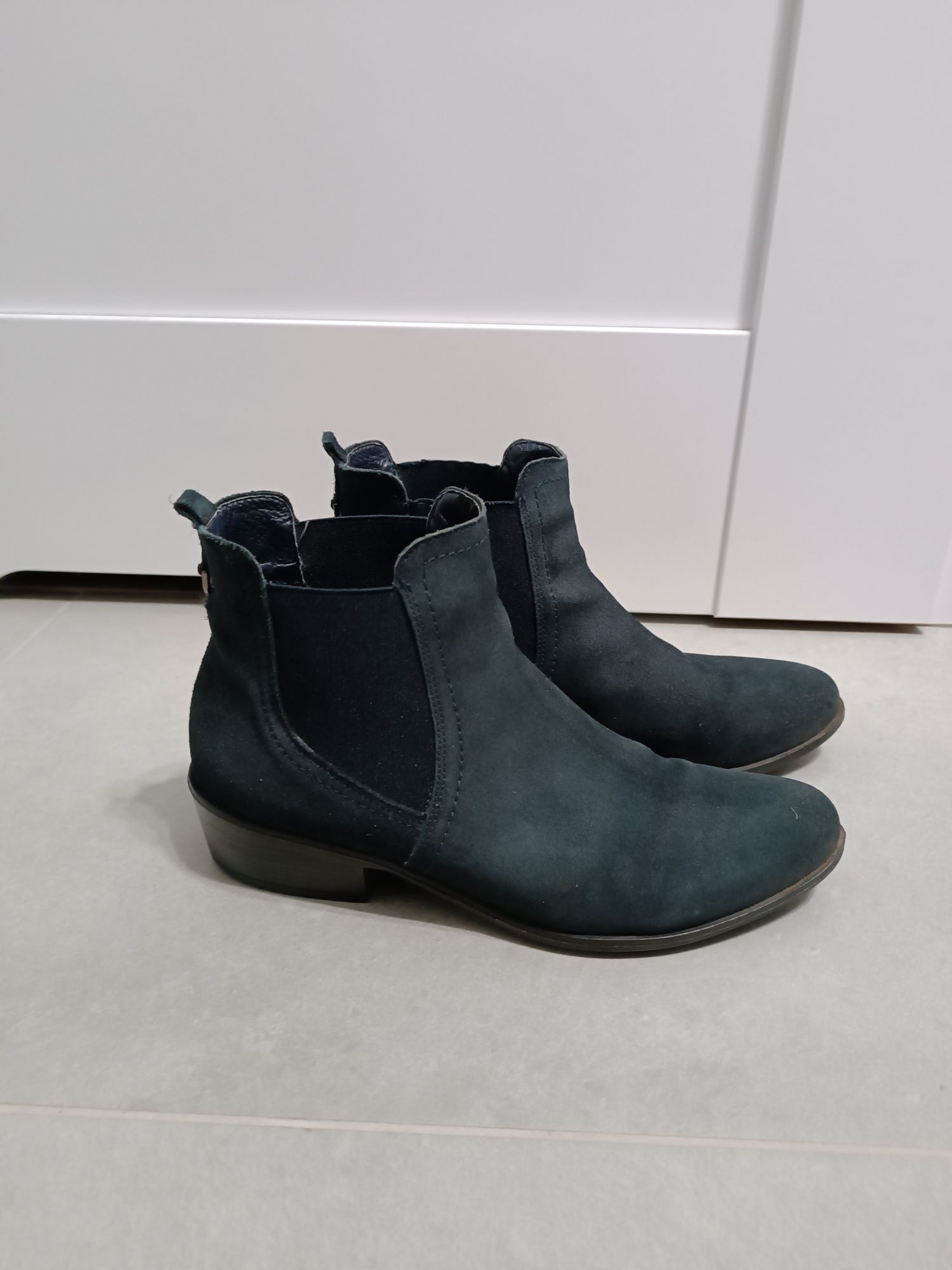 Skórzane botki Lasocki