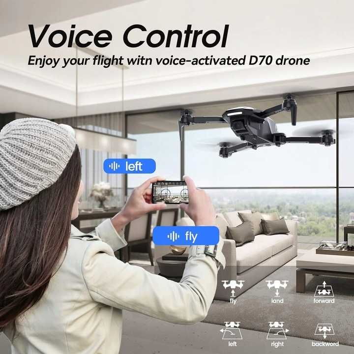 Dron Z Kamerą Deerc D70 HD 1080P  TAP FLY OBRÓT 360