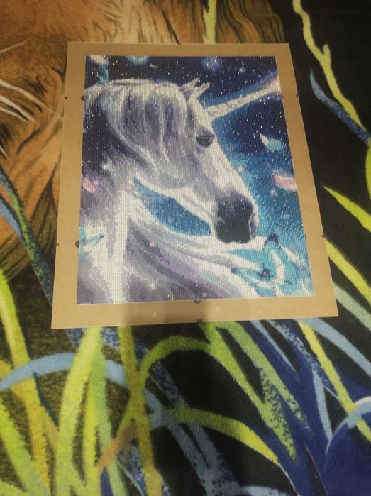 Obraz haftu diamentowego jednorożec