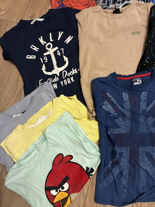 Koszulka bluzka t-shirt krótki rękaw 128cm 11szt