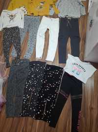 Spodnie,leginsy, bluzki 134/140  Smyk,Reserved,H/M ,nowe+bluzka gratis