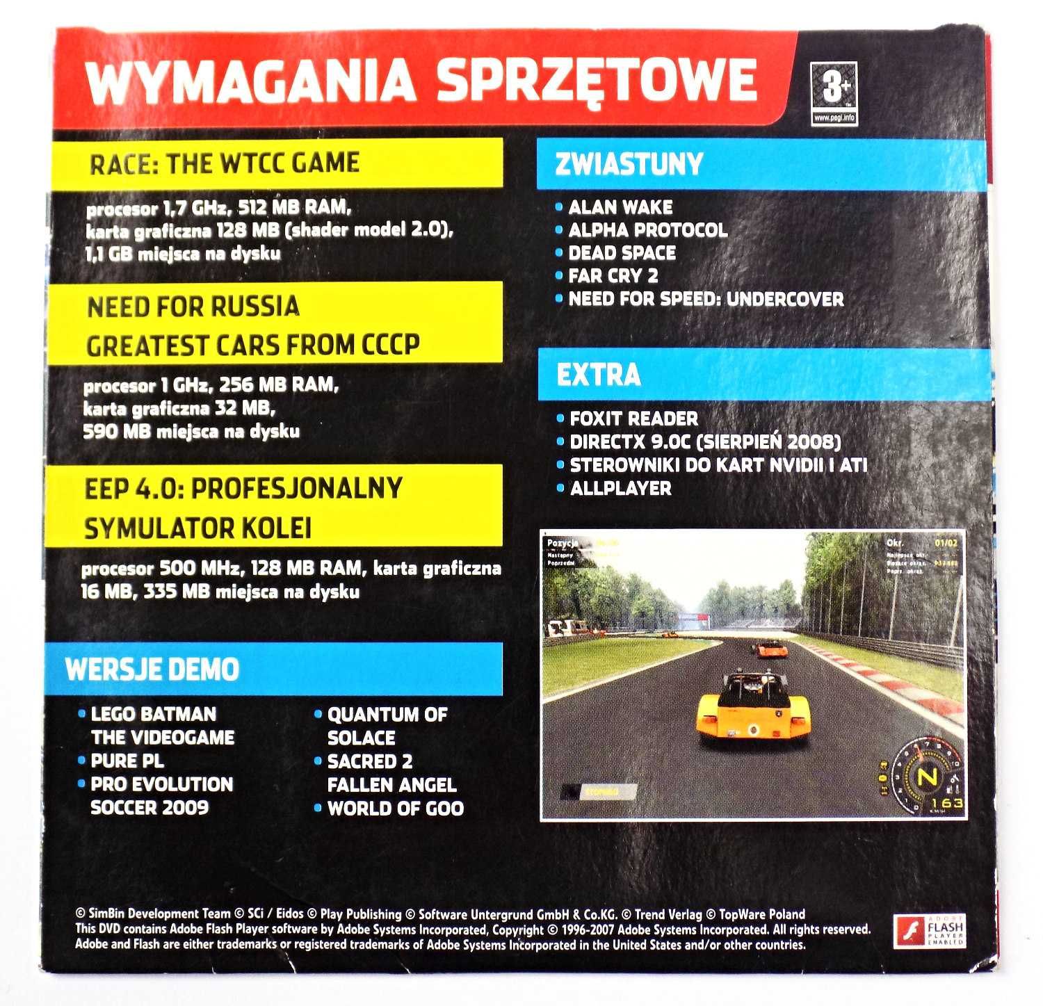 RACE The WTTC Game / Need for Russia PL / EEP 4.0 PL / Gry PC CD