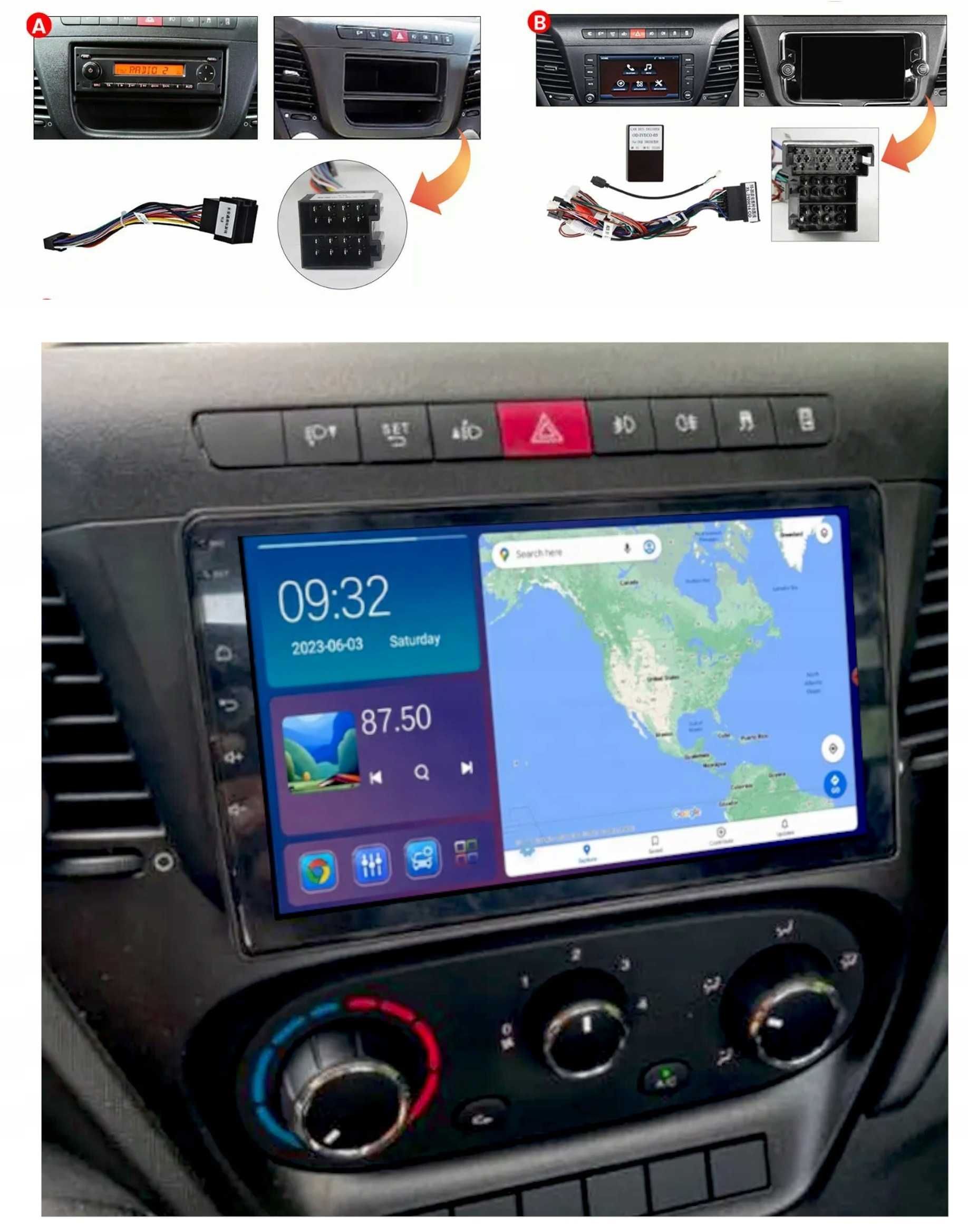 Radio GPS Android 12 Iveco Daily WiFi BT Carplay Android Auto