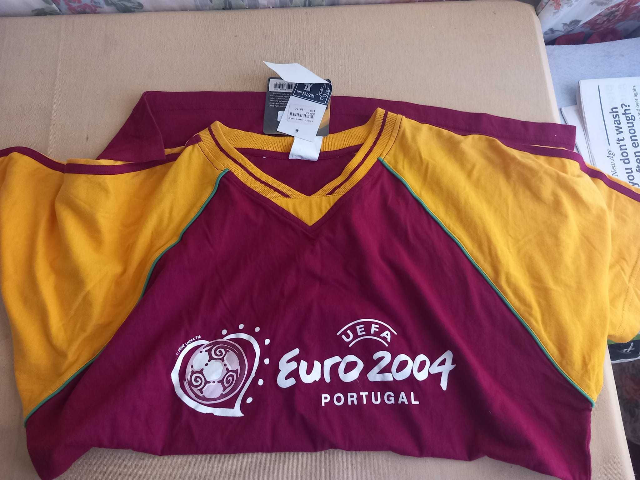 camisola de futebol uefa euro 2004 portugal e nova