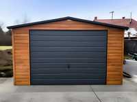 Garaż blaszany drewnopodobny schowek ogrodowy 4x6m |garaz na wymiar|