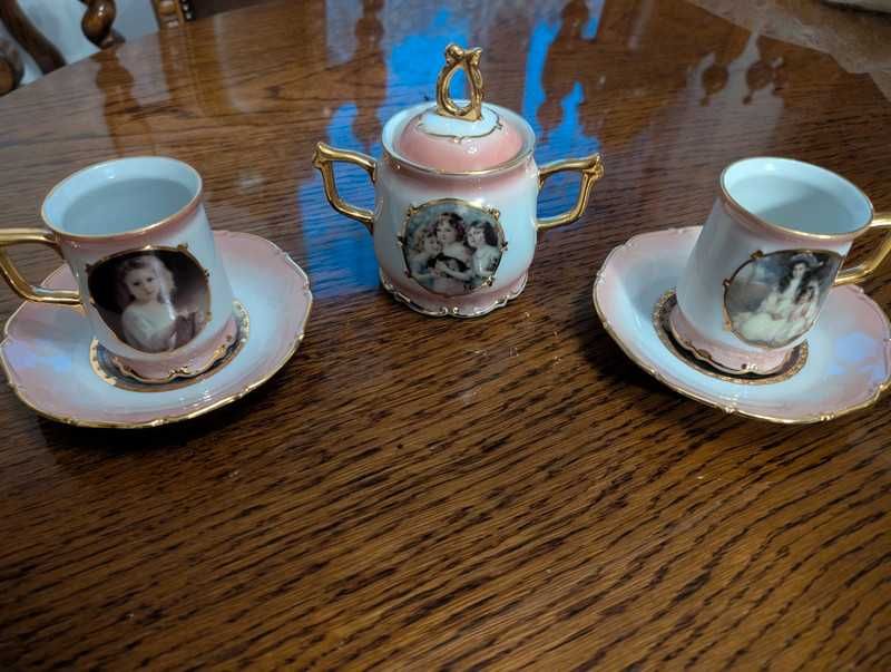 Zestaw porcelany Carlsbad MD – ręcznie zdobiony, złocenia, Czechy