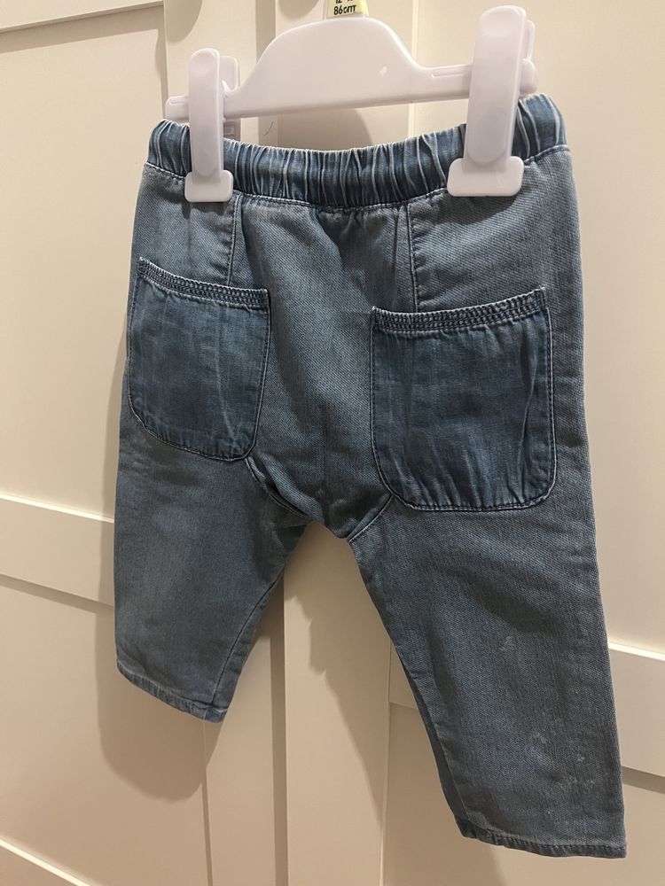 Jeansy spodnie Zara r.74