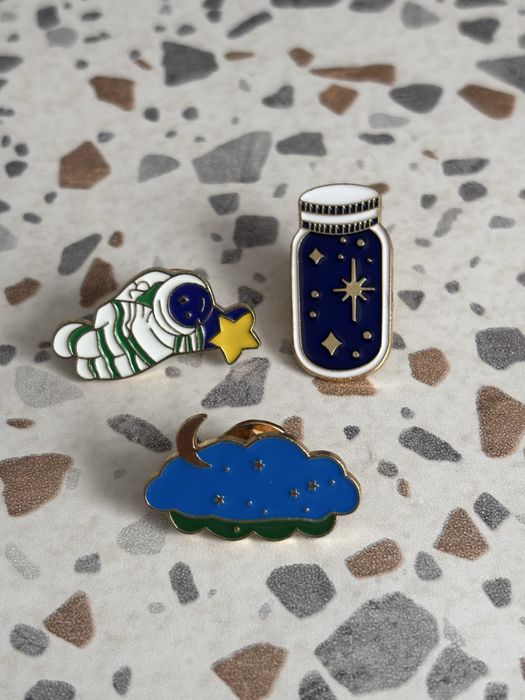 Przypinka pin broszka badge astronauta kosmonauta kosmos nasa gwiazda