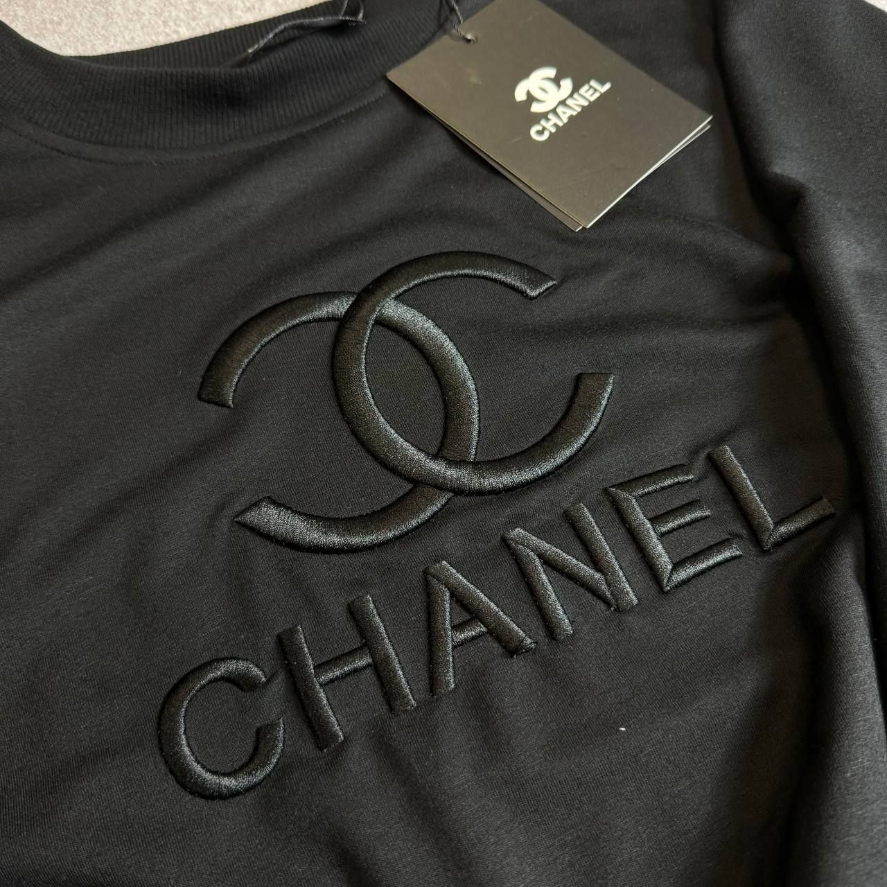 CHANEL 2024 PREMIUM Жіночий чорний весняний костюм кофта штани світшот