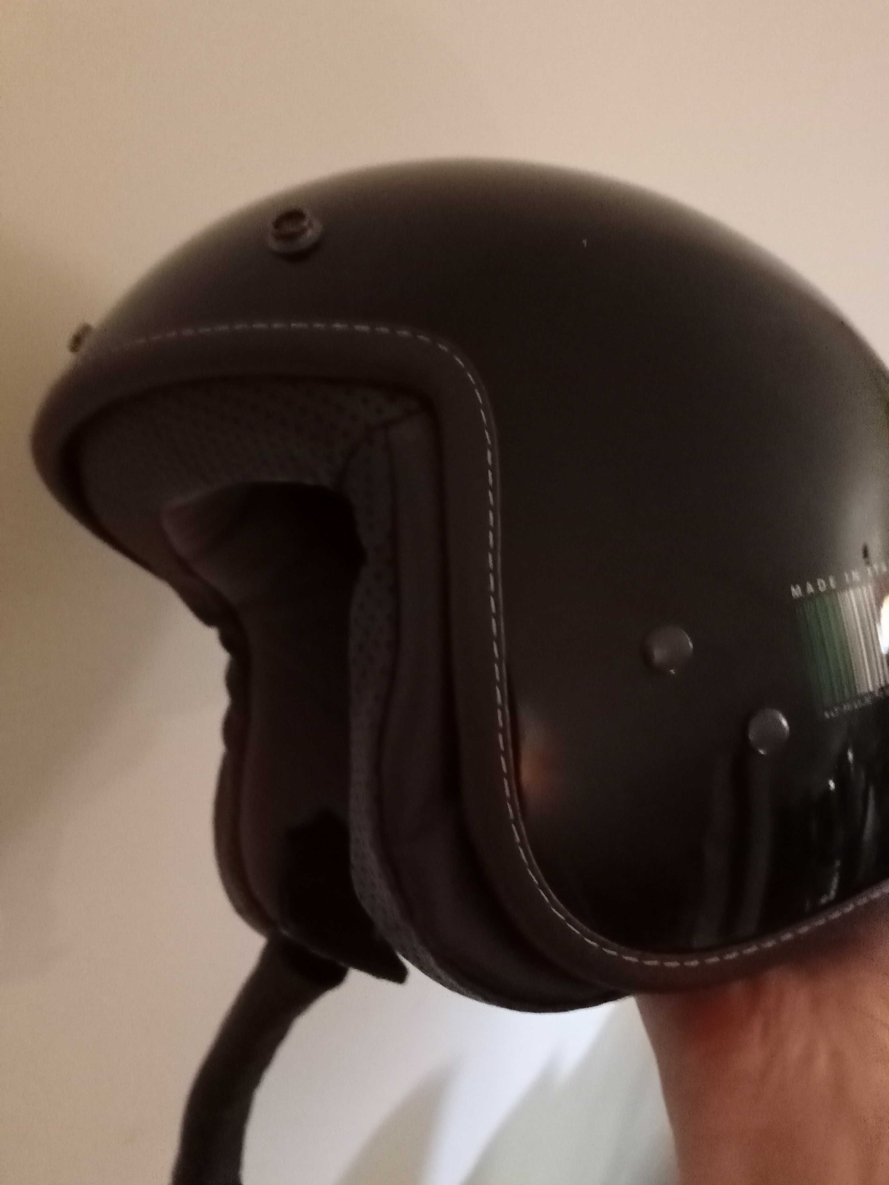 Capacete Vespa original, tipo aviador. Nunca usado