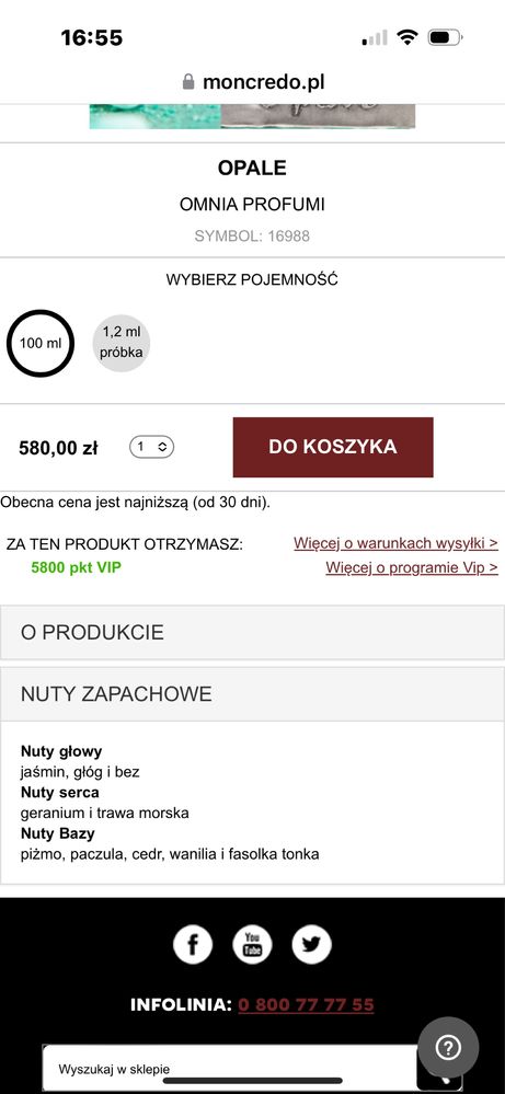 Opale omnia profumi perfum włoskie italy  męski 100 ml