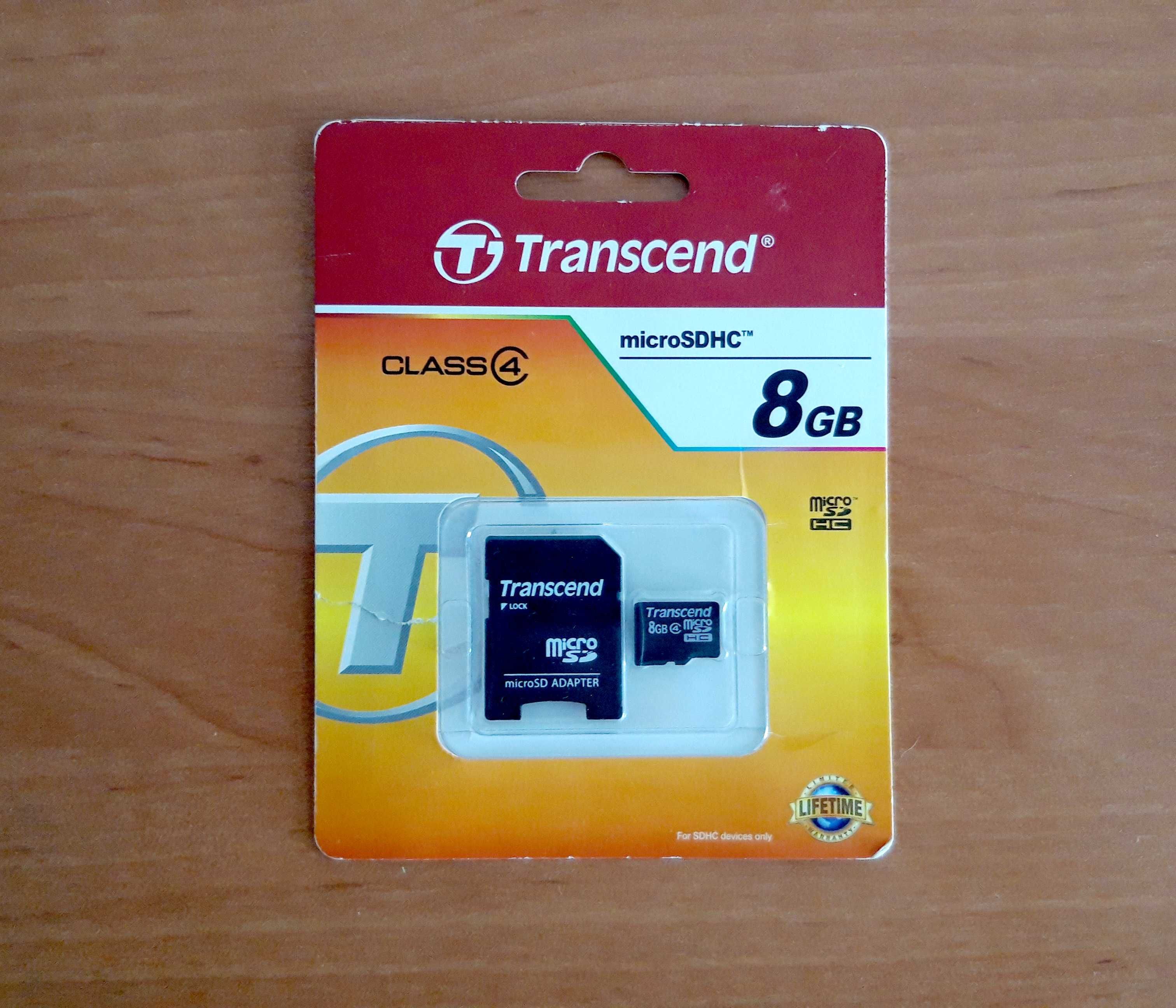 Карта пам'яті Transcend 8Gb microSDHC class 4