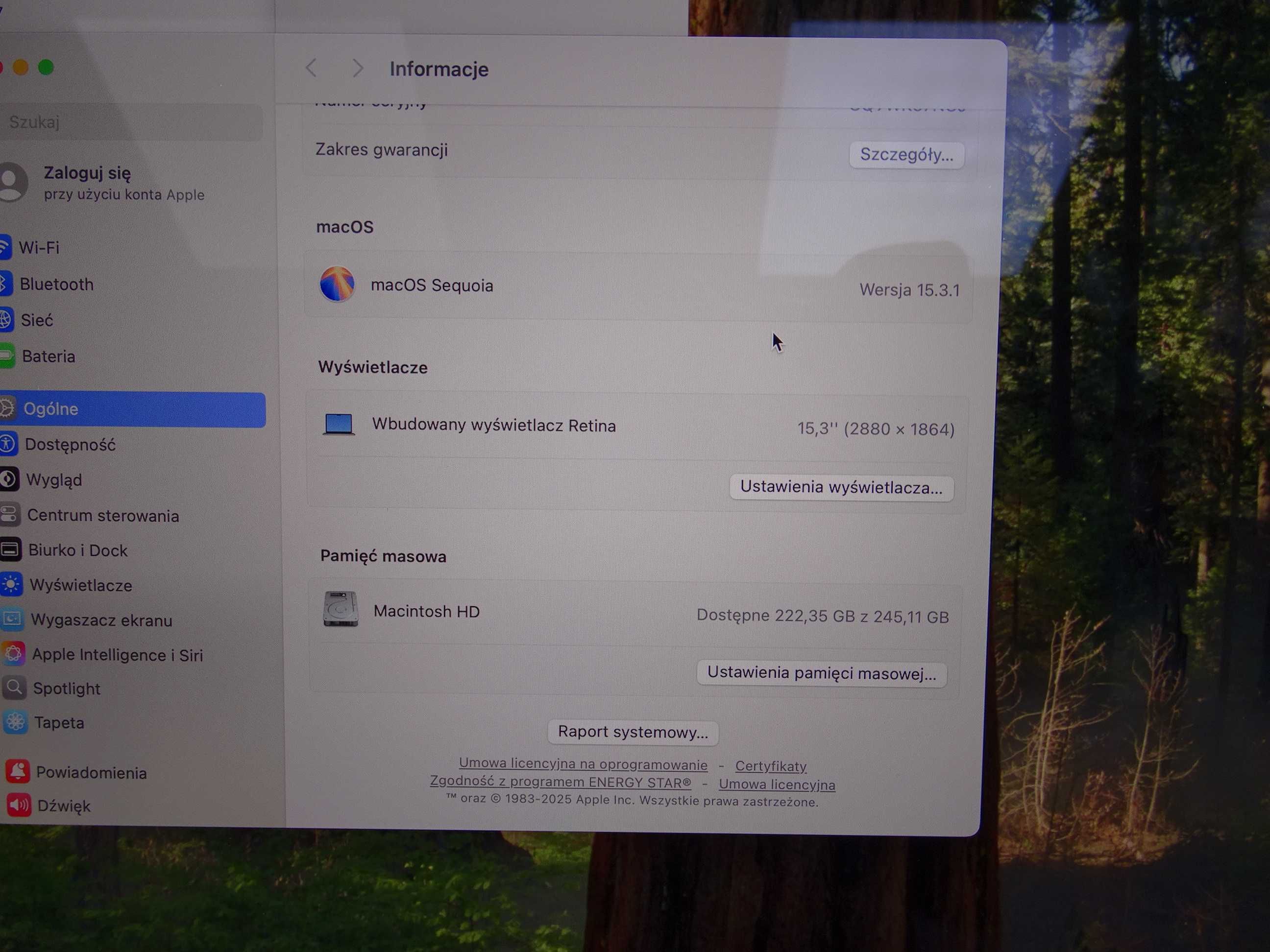 777/ Jak nowy Macbook Air 15" M3 2024 / 8gb+256gb/ bat: 12 cykli