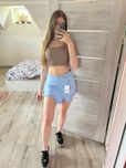 Spodniczko spodenki jeans postrzepione nowe z metka M