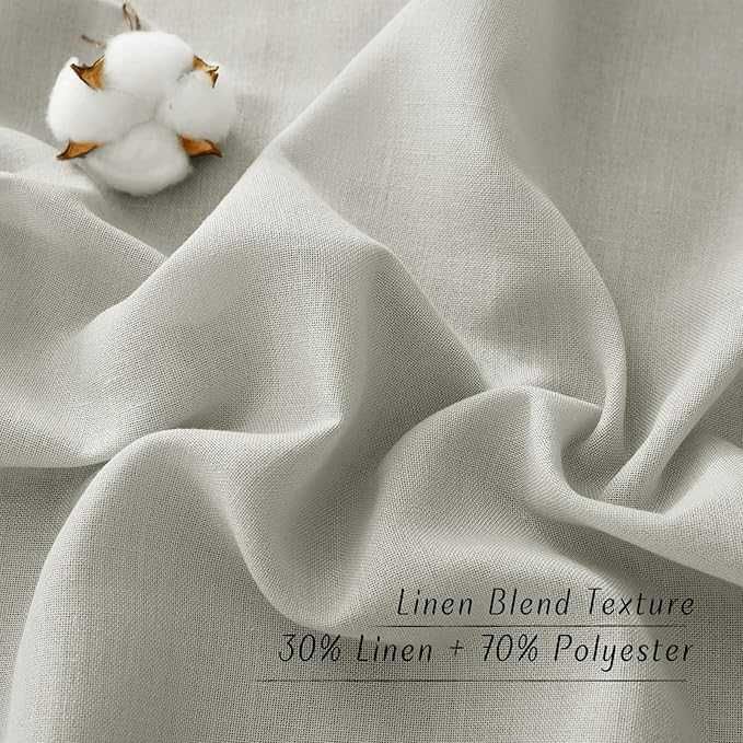 Zasłony PONY DANCE 245x140 cm, 2 szt. półprzezroczyste, len, na taśmie