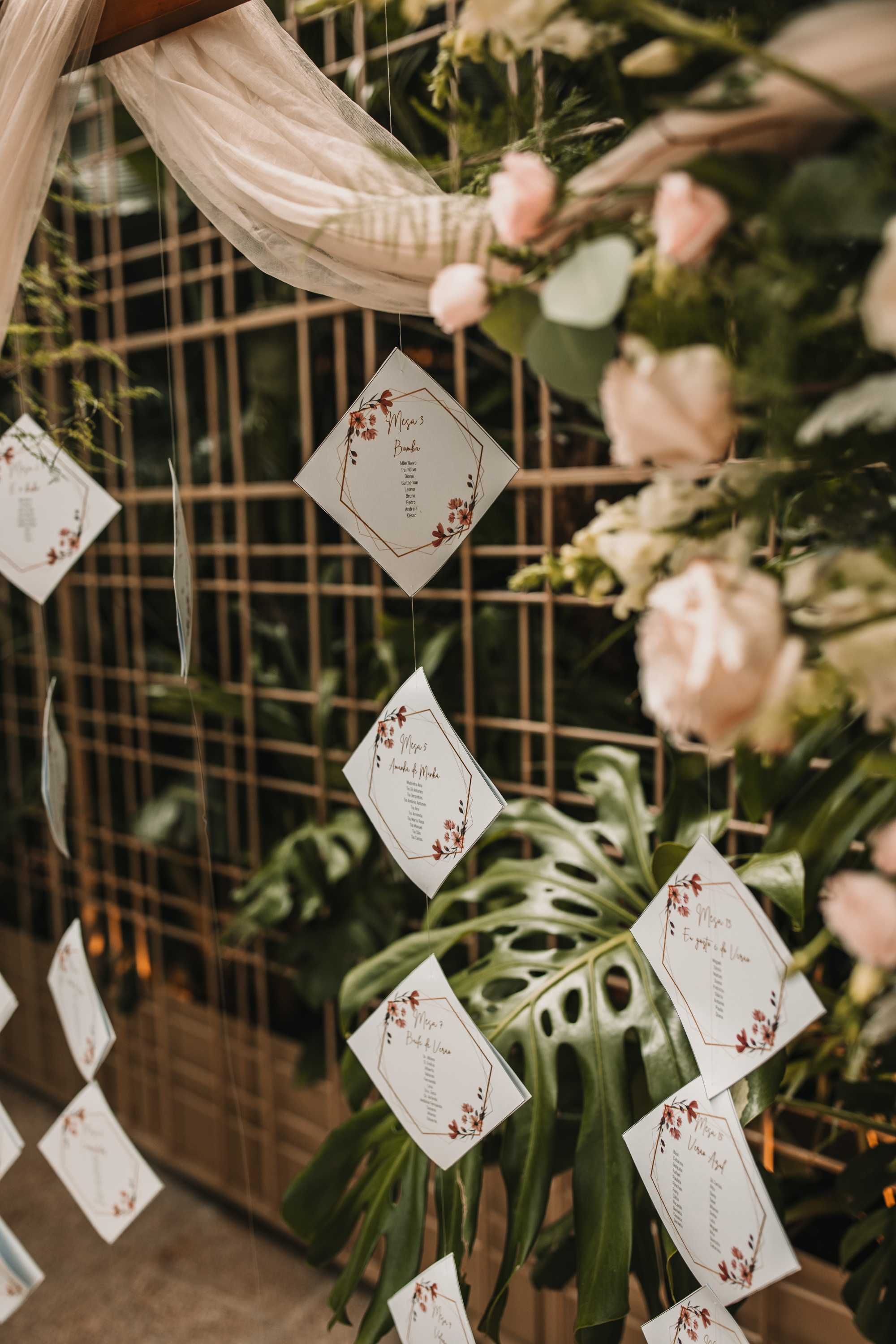 Expositor Mesas (hexagonal) _casamento