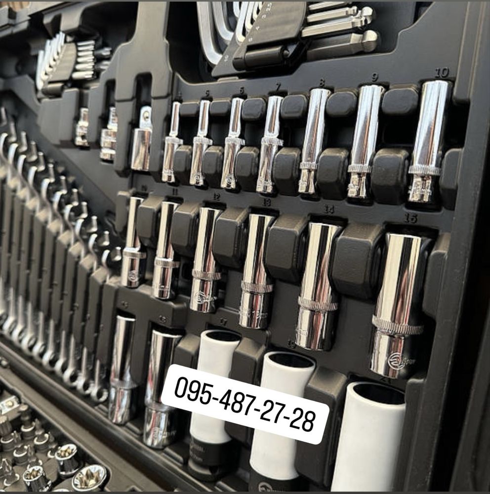 Набір інструментів професійний на 176 од. INTERTOOL ET-7176 сталь Cr-V