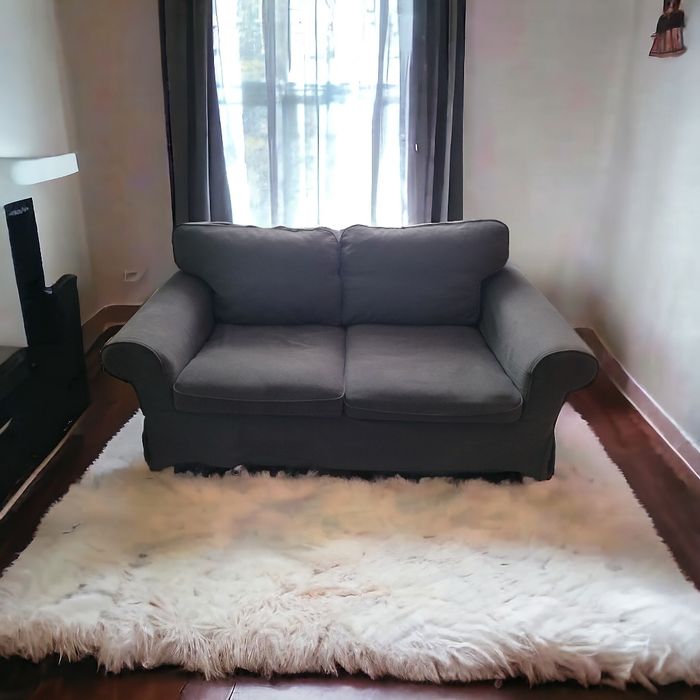 Kanapa Ikea EKTORP 179 x 88 cm tkanina odcienie szarości, sofa