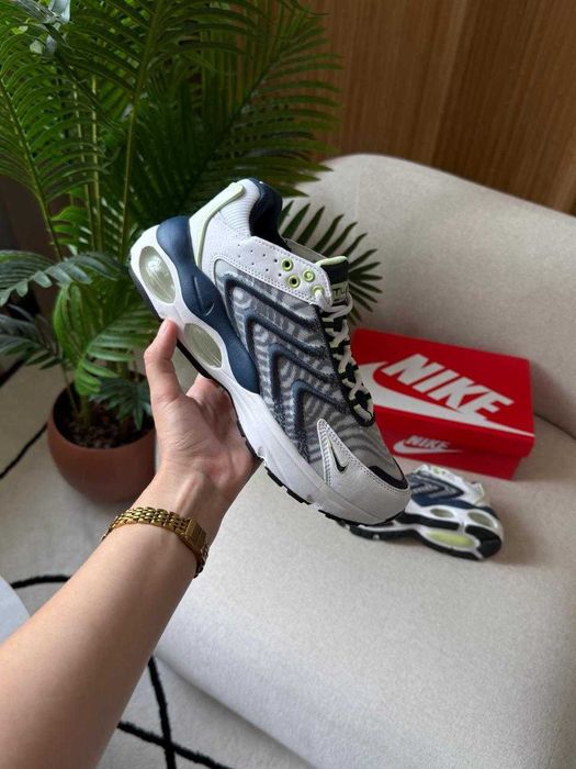 Чоловічі кросівки  Nike TW білий з сірим синім C-01096 ХІТ