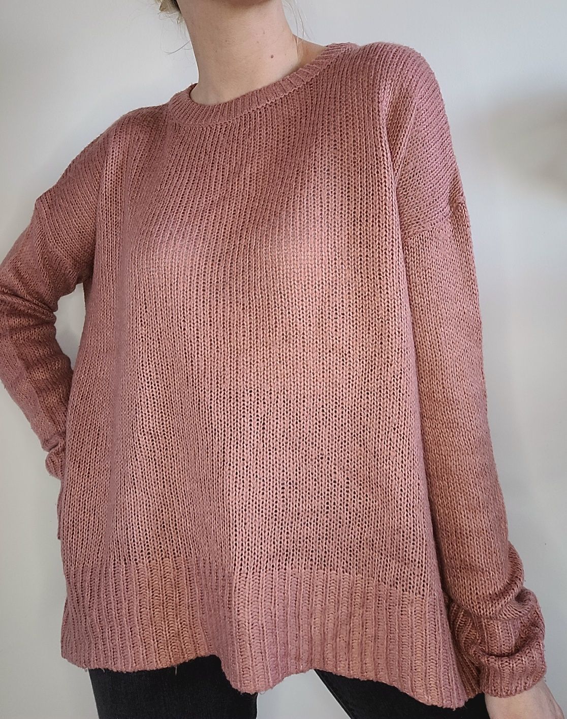 Sweter oversize brudny róż New Look