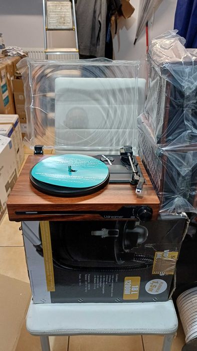 Odtwarzacz płyt winylowych z głośnikami,Przenośny gramofon Bluetooth