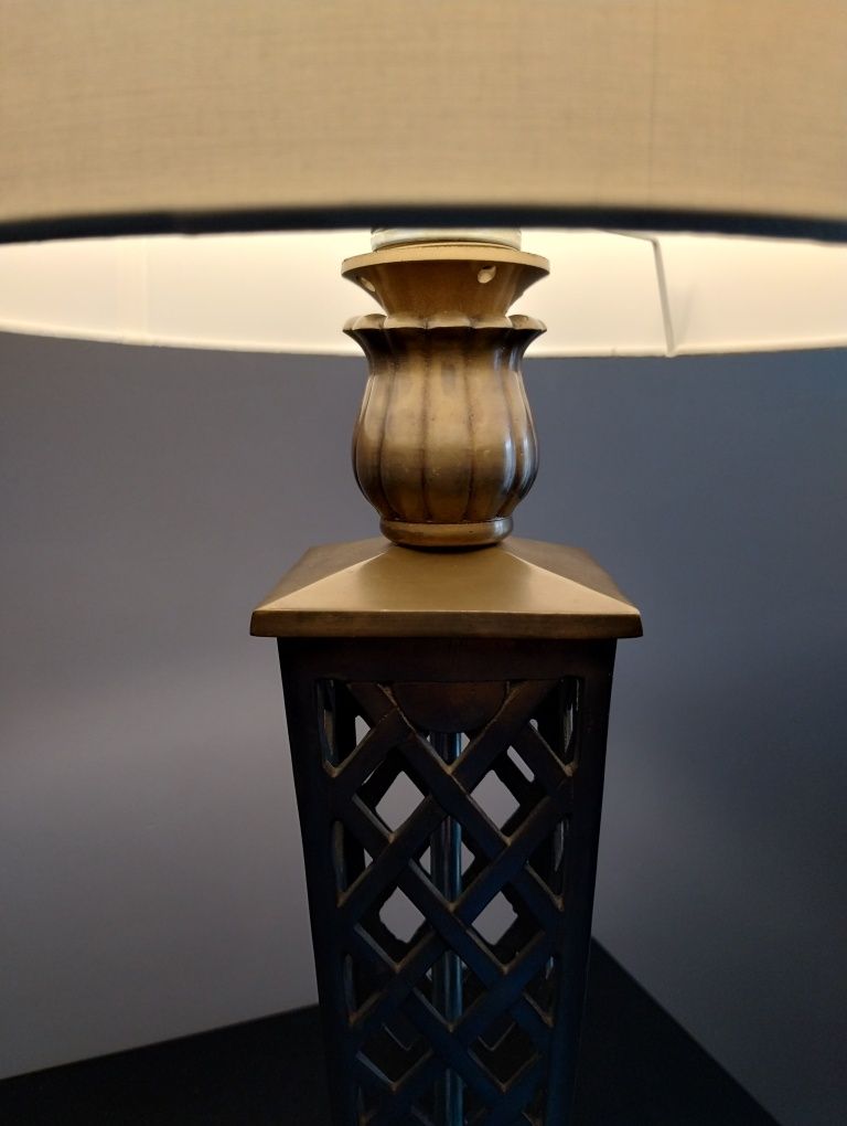 Lampa stołowa, mosiężna, wysoka 50cm