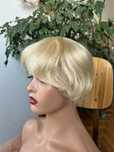 Piekna blond jasna peruka wlosy 100% naturalne ludzkie