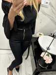 Patrizia Pepe spodnie materialowe wysoki stan zloty zamek roz.xs/s