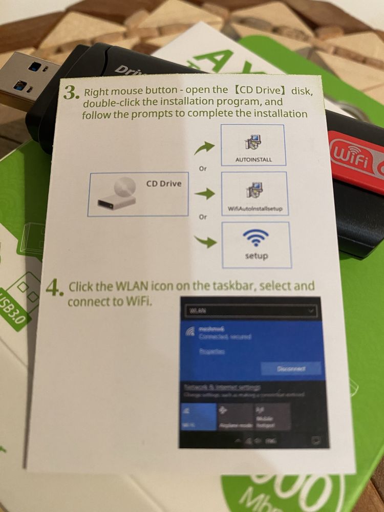 Трьохдіпазоннмй Wi-Fi adapter ax3000 Wi-Fi 6E