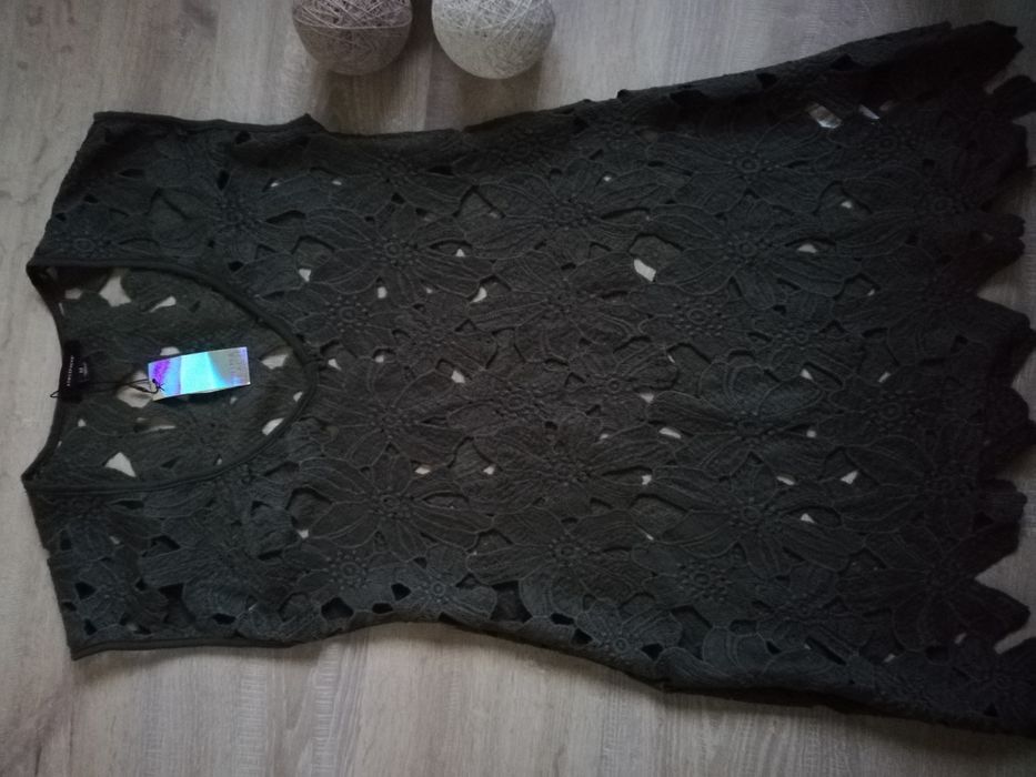 Tunika narzutka ciemna zieleń pareo M