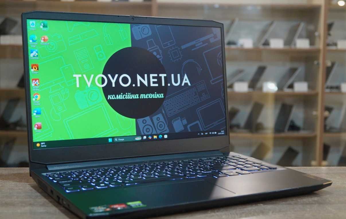 ГАРАНТІЯ Lenovo (120Гц/Ryzen 5 5600H/RAM 8/SSD 512/RTX 3050 4ГБ)TVOYO