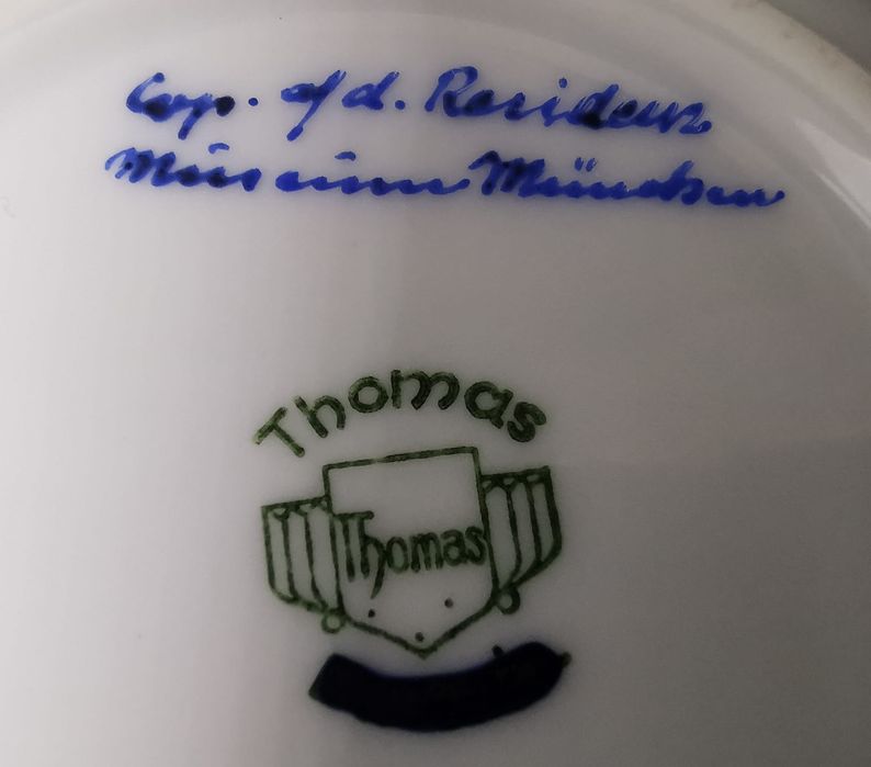 Porcelana Bawaria Thomas Wzor z 1846 Biedermeier Duo Mokka 1927r.unika