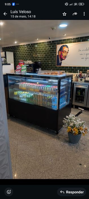 Vitrines panorâmicas com led