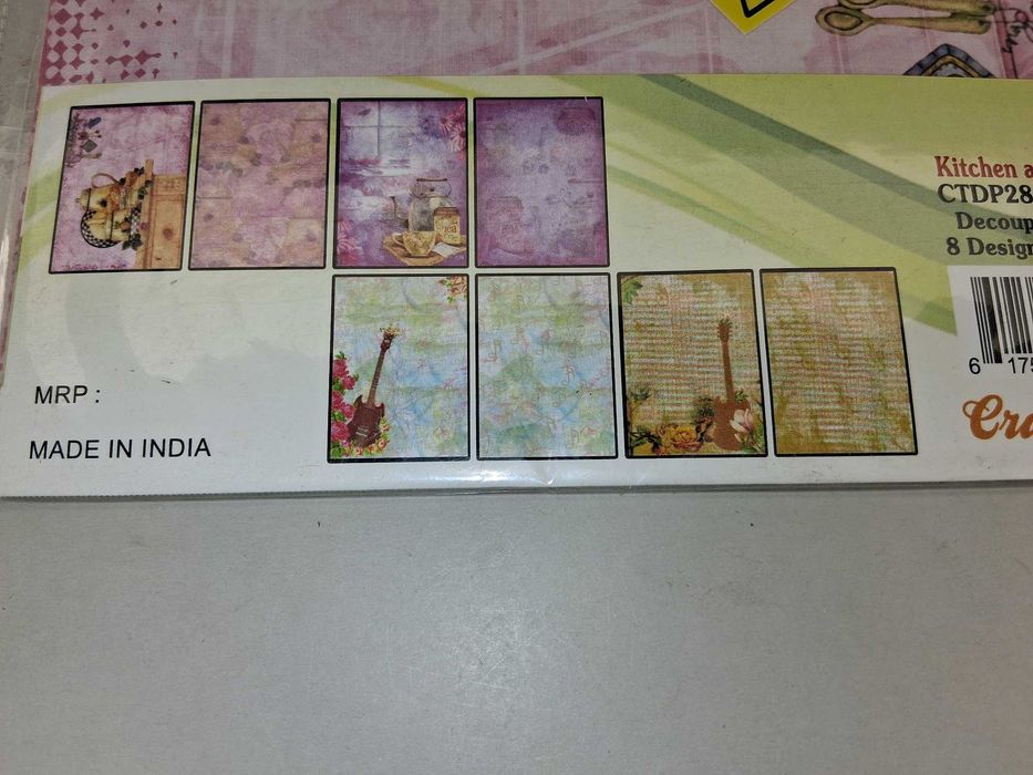 N112 Papier Do Decoupage Zestaw 8 Wzorów 70 GSM Scrapbooking CrafTreat
