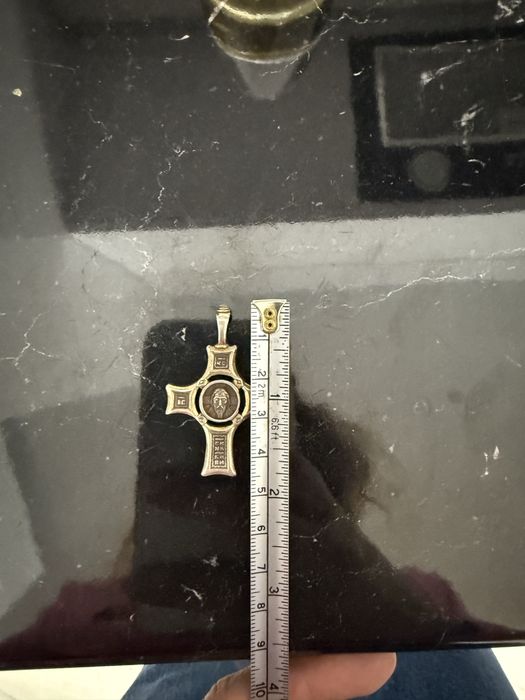 Срібний масивний хрест