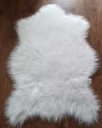 Sztuczna skóra białe futerko dywanik