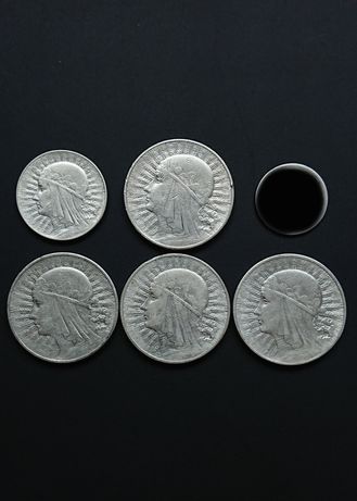 5 10 zlotych злотих Ядвіга монета Срібло злотий Польща