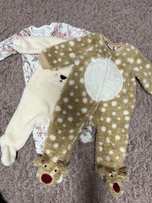 Чоловічки. Ромпери. Next. Blukids. Розмір 1-6 місяців. 3шт разом