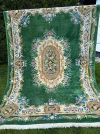Chiński zielony kaszmirowy dywan r. tkany 360x250 gal.13 tyś