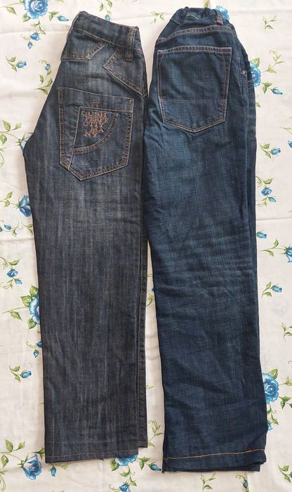 Пара джинсов на мальчика 9-10 лет.136-140 см.