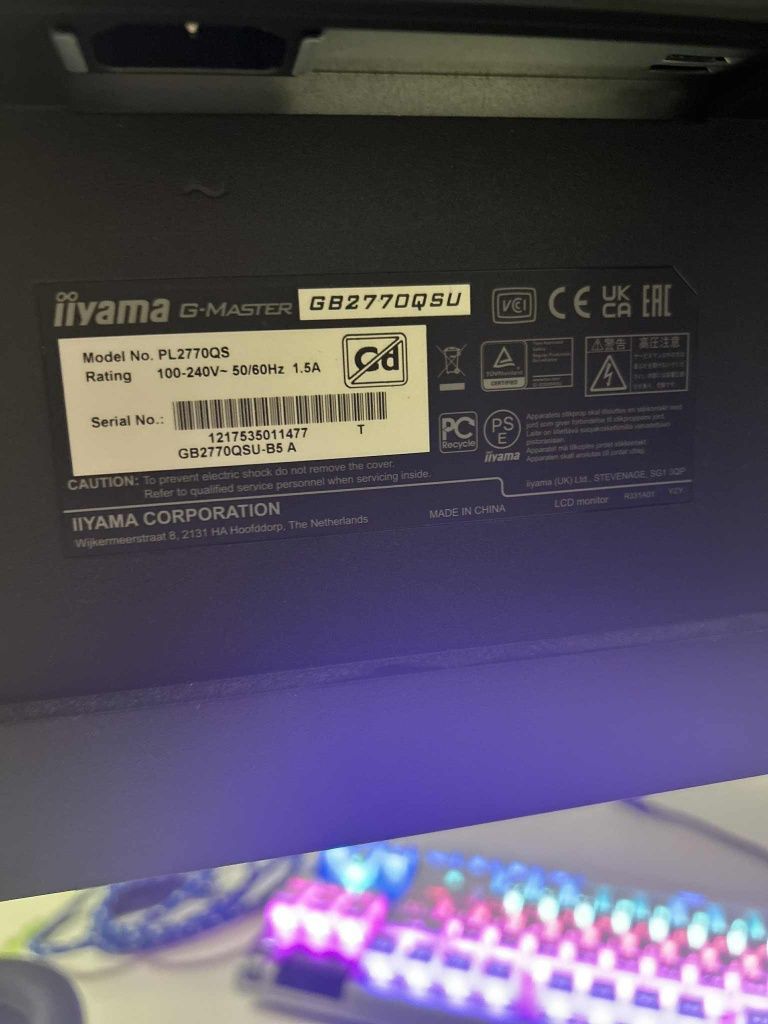 Monitor gaymingowy, dla gracza, IIyama G-Master