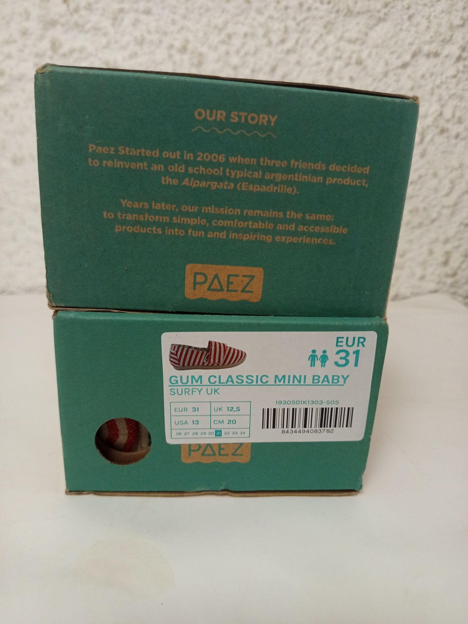 2 pares Alpercatas PAEZ Criança NR 31