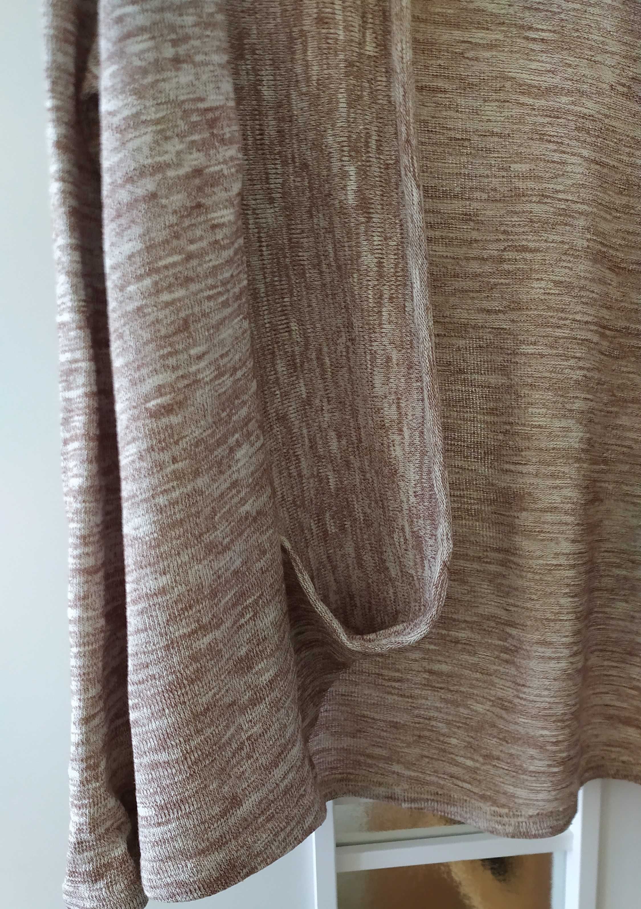 długi sweter damski bez zapięcia kardigan marka Laura T rozmiar 42/44